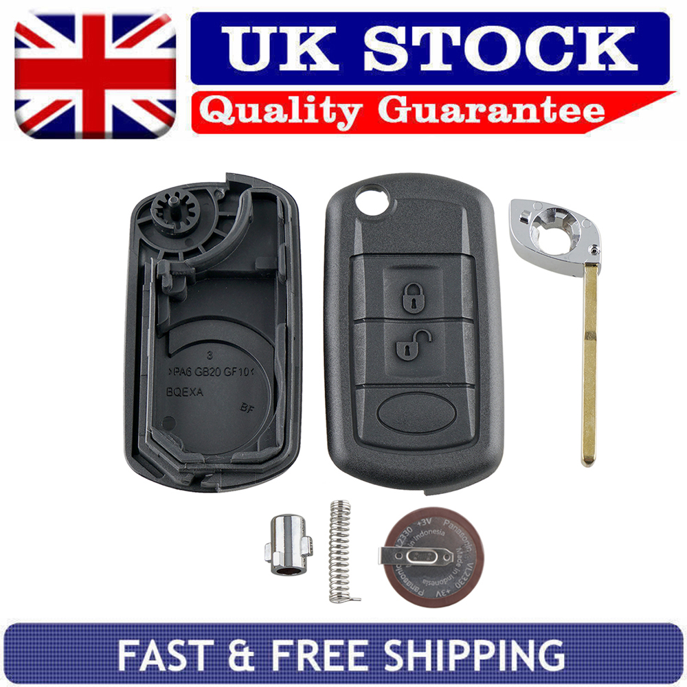 3 Button Key Shell Fob + Battery For Land Rover LR3 Range Rover Sport