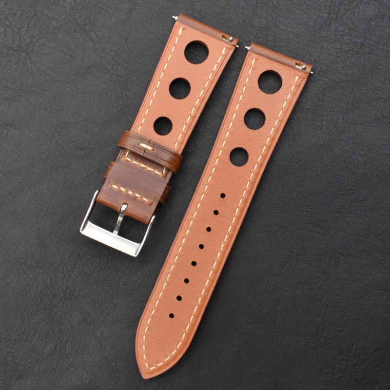 Watch Bands Genuine Leather Wristwatch Strap For Smart Watch Brown 38/ ...