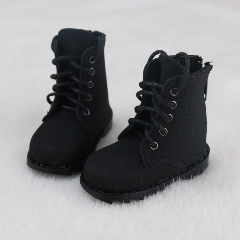 1//4 BJD Shoes MSD Dollfie DREAM Black Nubuck leather Boots MID DOD SOOM AOD LUTS