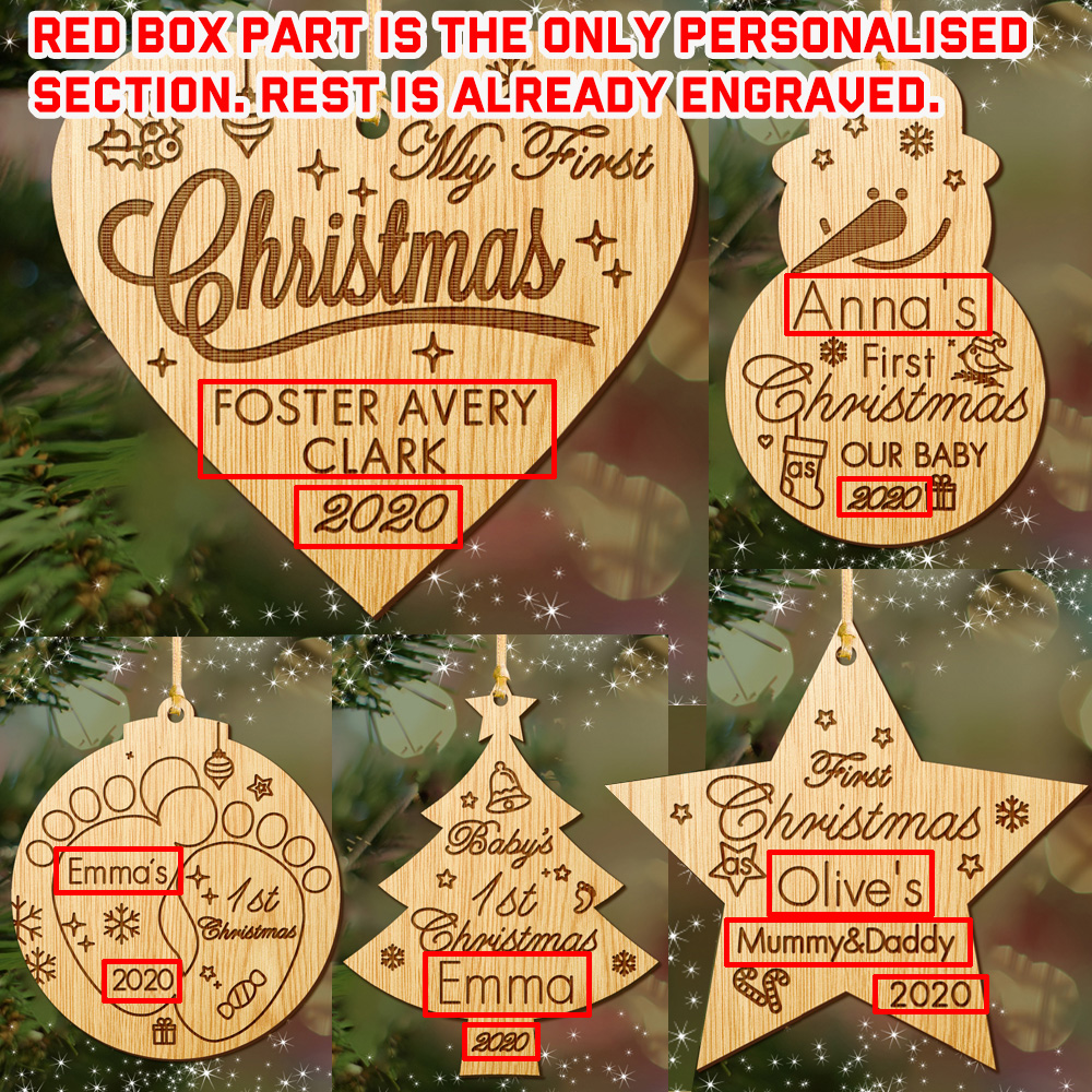 baby's first christmas tree bauble