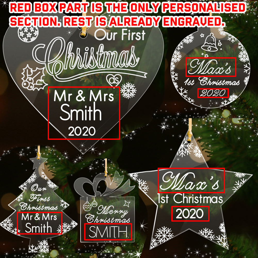 Personalised Christmas tree decoration