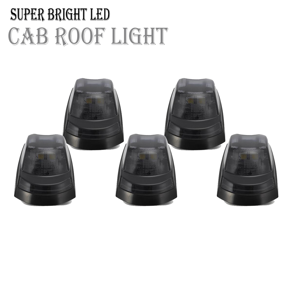 5Pcs For 20172019 Ford F250 F350 Super Duty Smoke LED Cab Marker Roof
