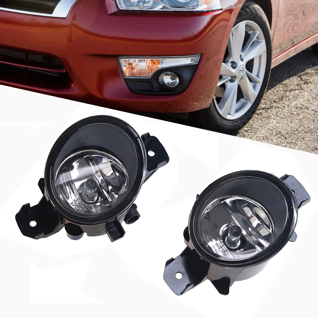PAIR FOG LIGHT ASSEMBLY H11 FOR NISSAN ALTIMA MAXIMA SENTRA PATHFINDER