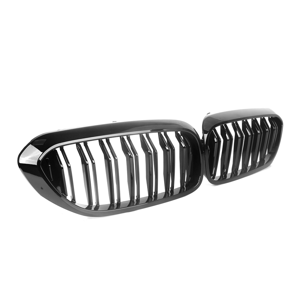 For BMW 5 series G30 G31 17-19 Gloss Black Dual Slat Kidney Bumper ...