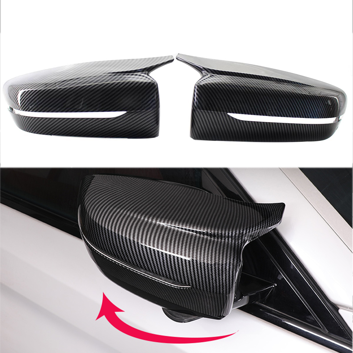 For 17-2020 BMW G30 G20 G11 G12 Carbon Fiber Look Door Wing Mirror ...