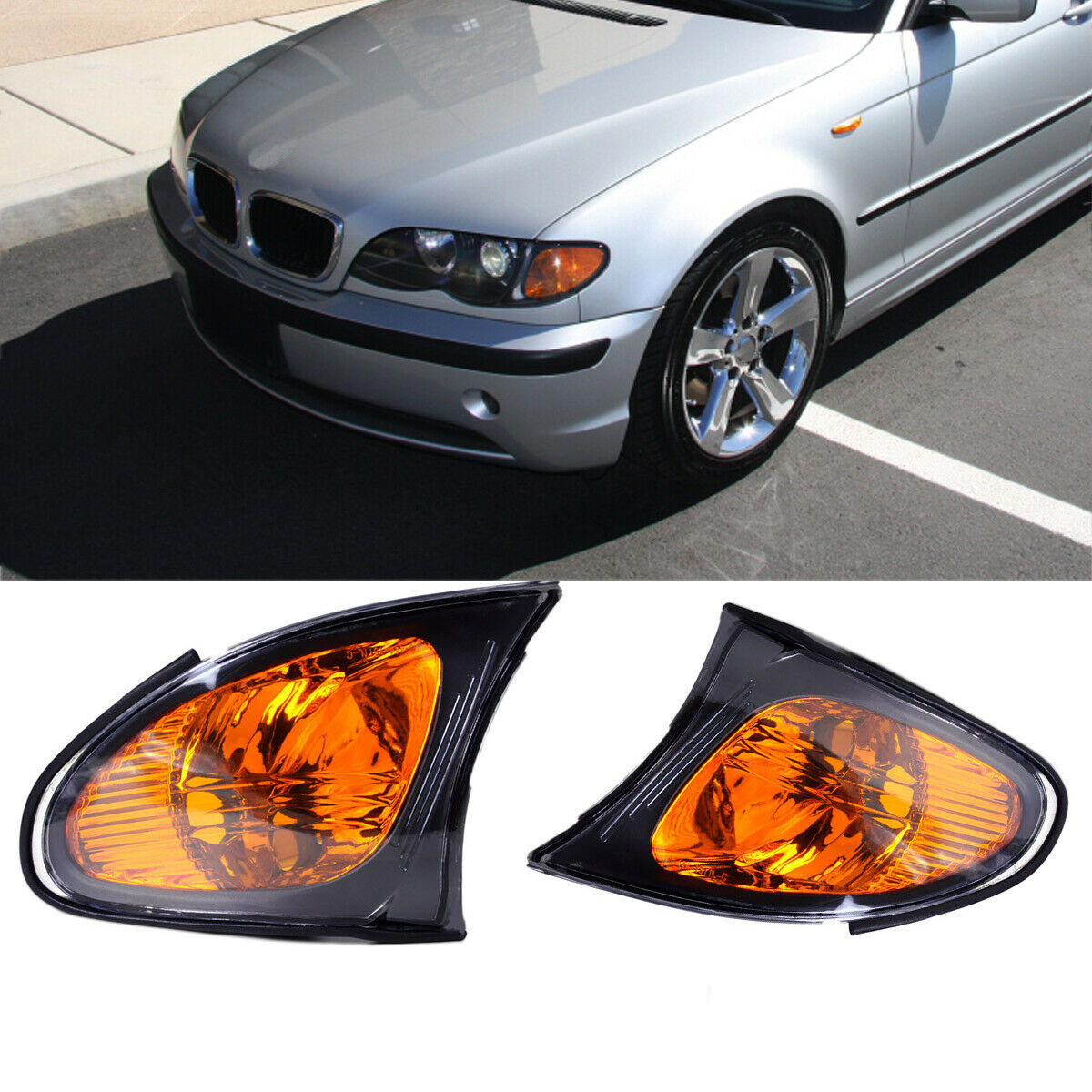 2 For BMW 0205 E46 3SERIES 4 Door Sedan Corner Turn Signal Lights