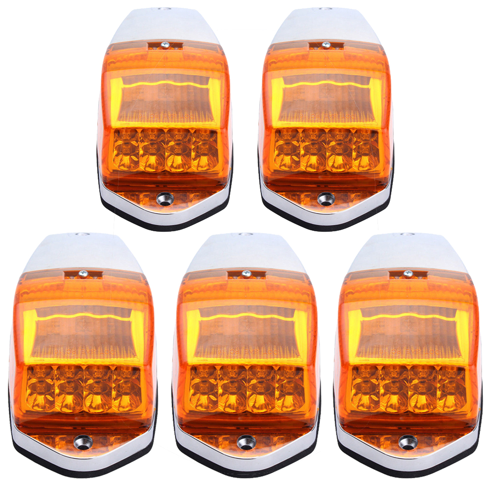 5x LED Amber Cab Roof Top Clearance Marker Running Light For