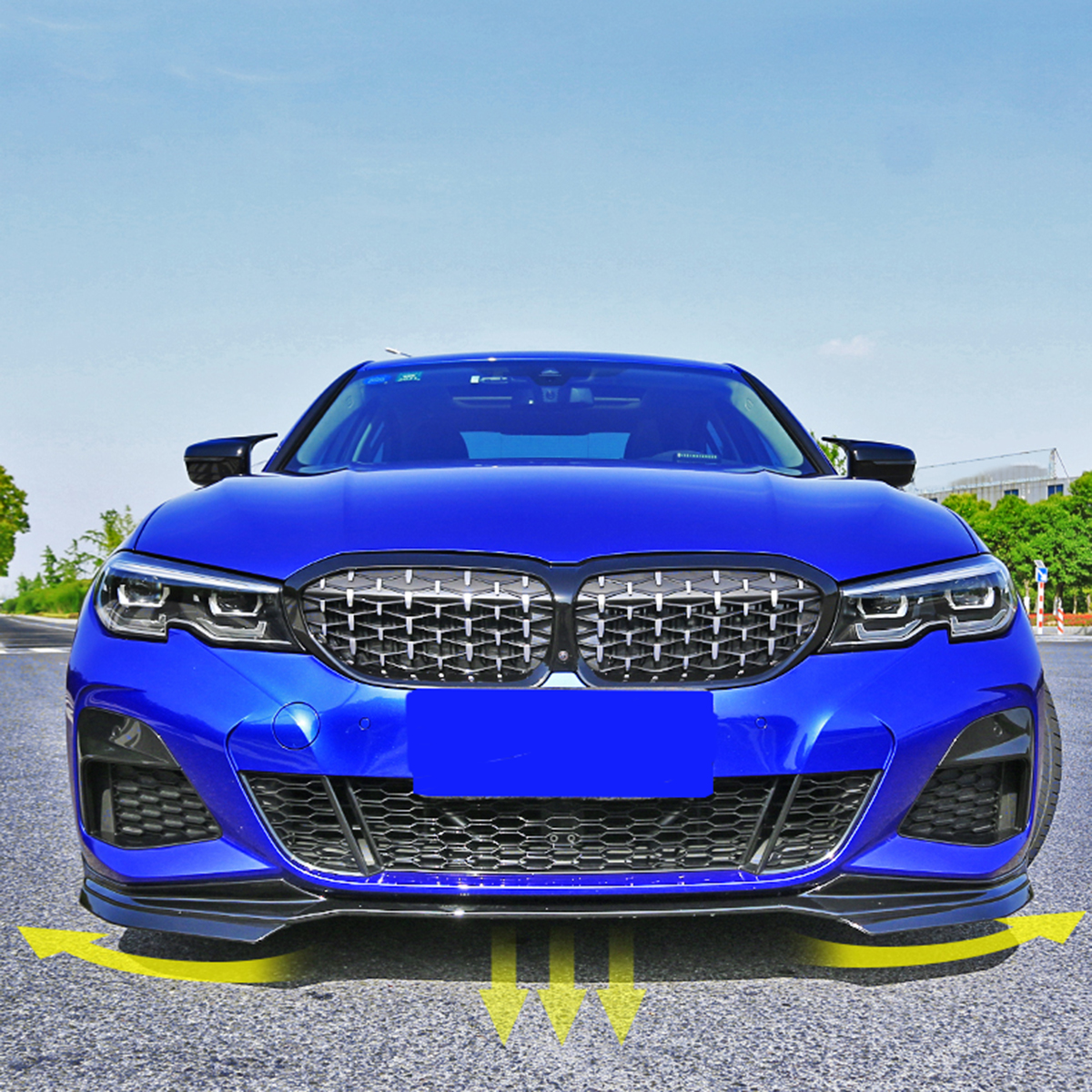Auto Frontlippe Frontspoiler für BMW 3Er G20 G28 2019 2020 2021, Car  Frontlippe Splitter Wing Frontstoßstangenlippe,normal-A-glossyblack
