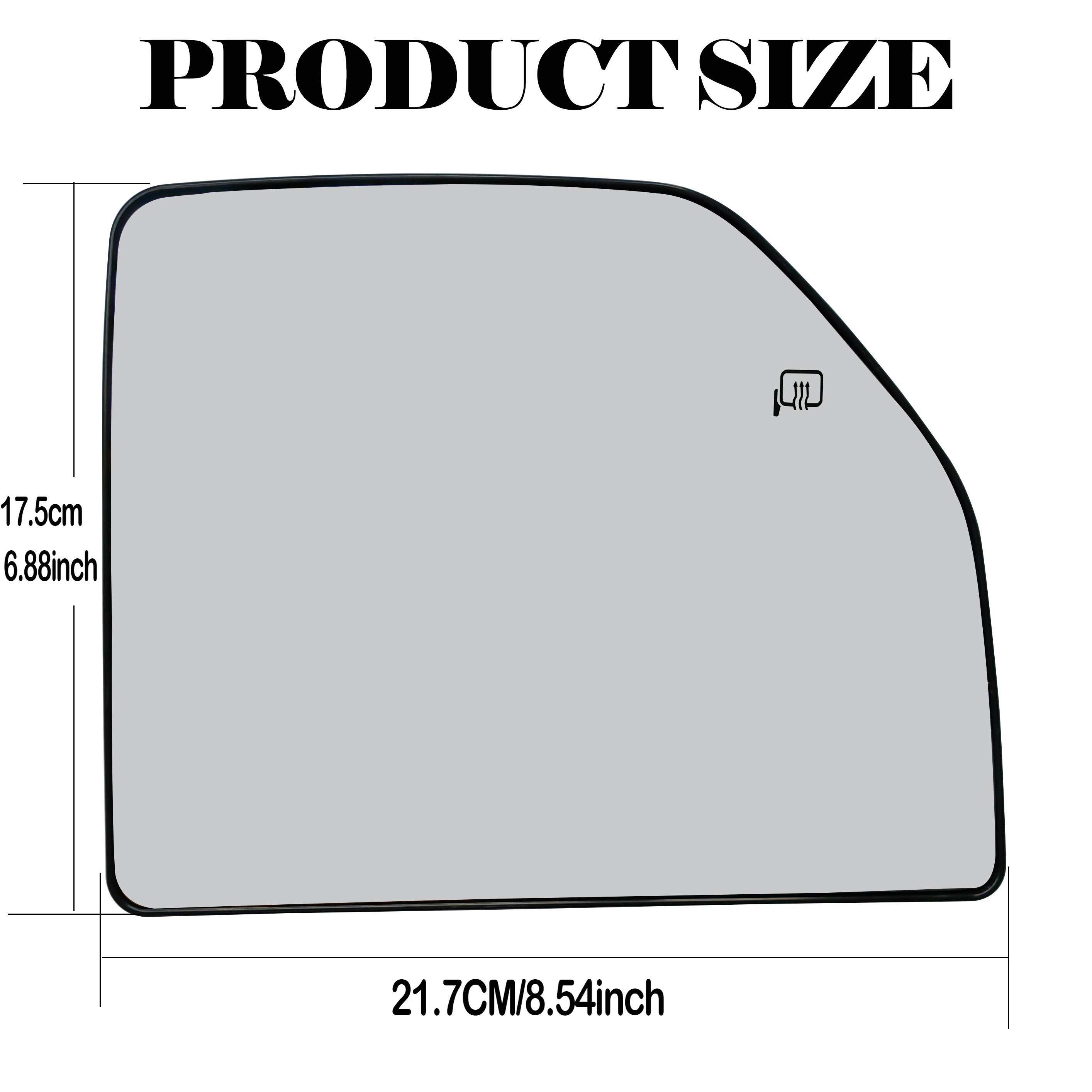 Heated Passenger Side Upper Mirror Glass For Ford F150 Pickup (2015-2021) – Right Hand RH