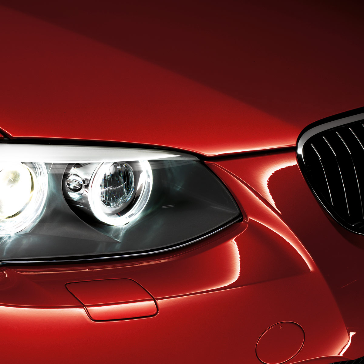thumbnail image 2 of BCONLY Painted Front Bumper Tow Hook Cover For 2010-2013 BMW E92 E93 LCI 3 Series (335i, 328i) - Color Code 300, Clip-On 2 of 3