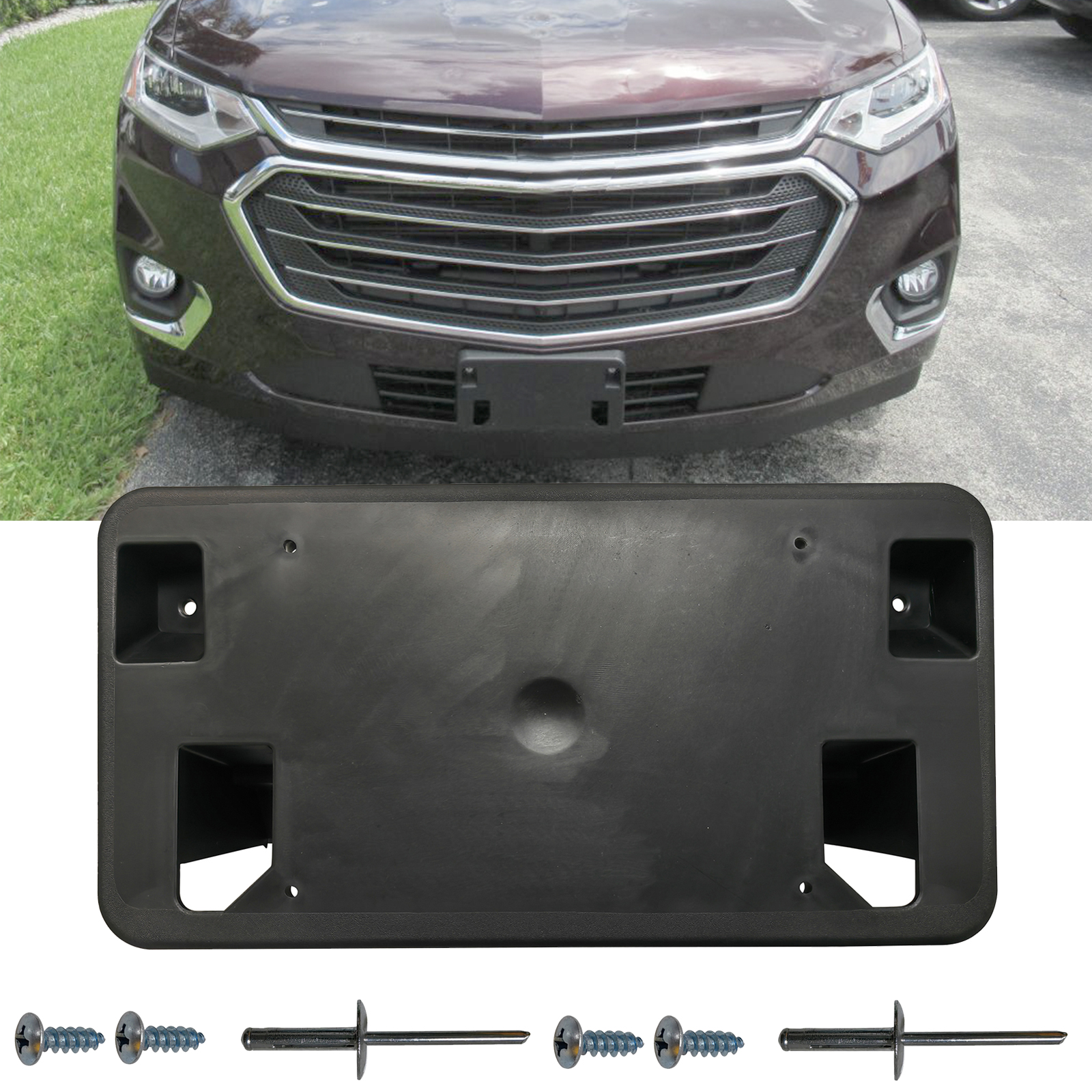 For 2018-2022 Chevrolet Traverse Front Bumper License Plate Tag