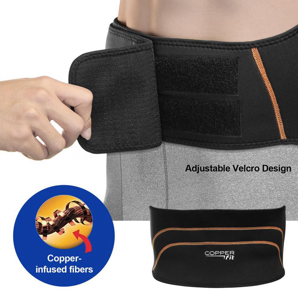 Copper Fit Back Pro Compression Belt Adjustable Lower Lumbar Back Brace