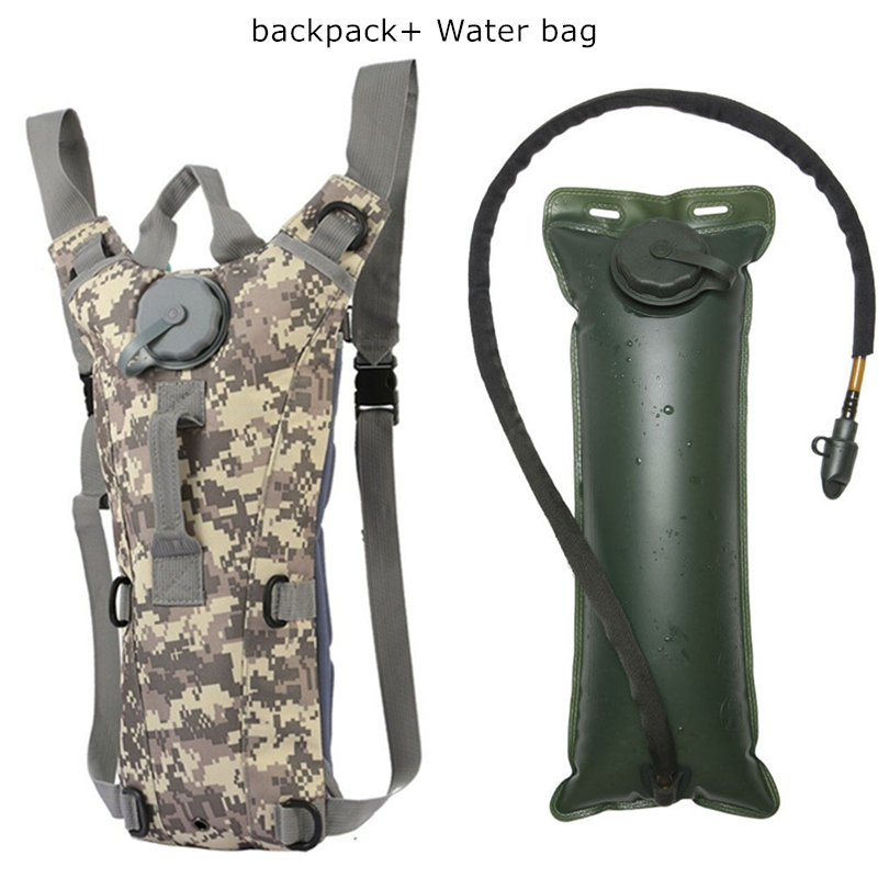 3L Water Bladder Bag Military Hiking Camping Tactical Hydration Backpack Pack US 