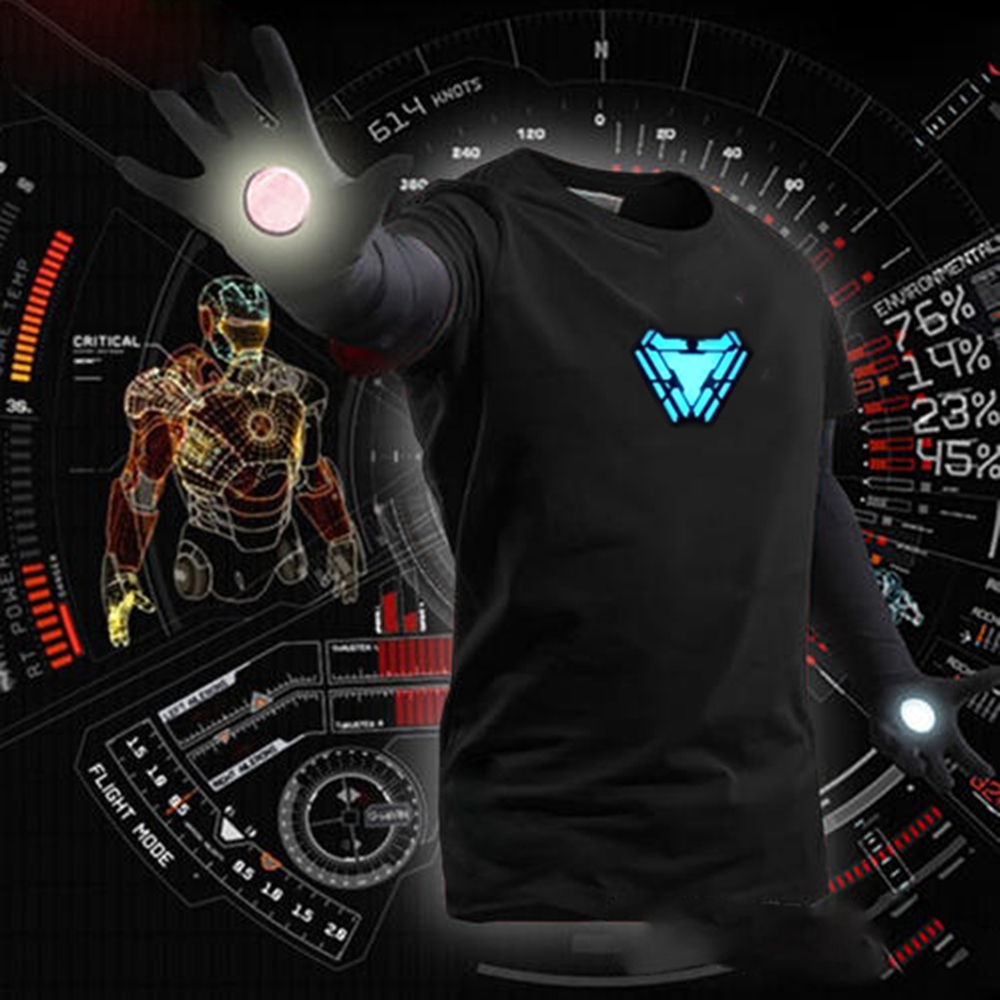 led t shirt iron man