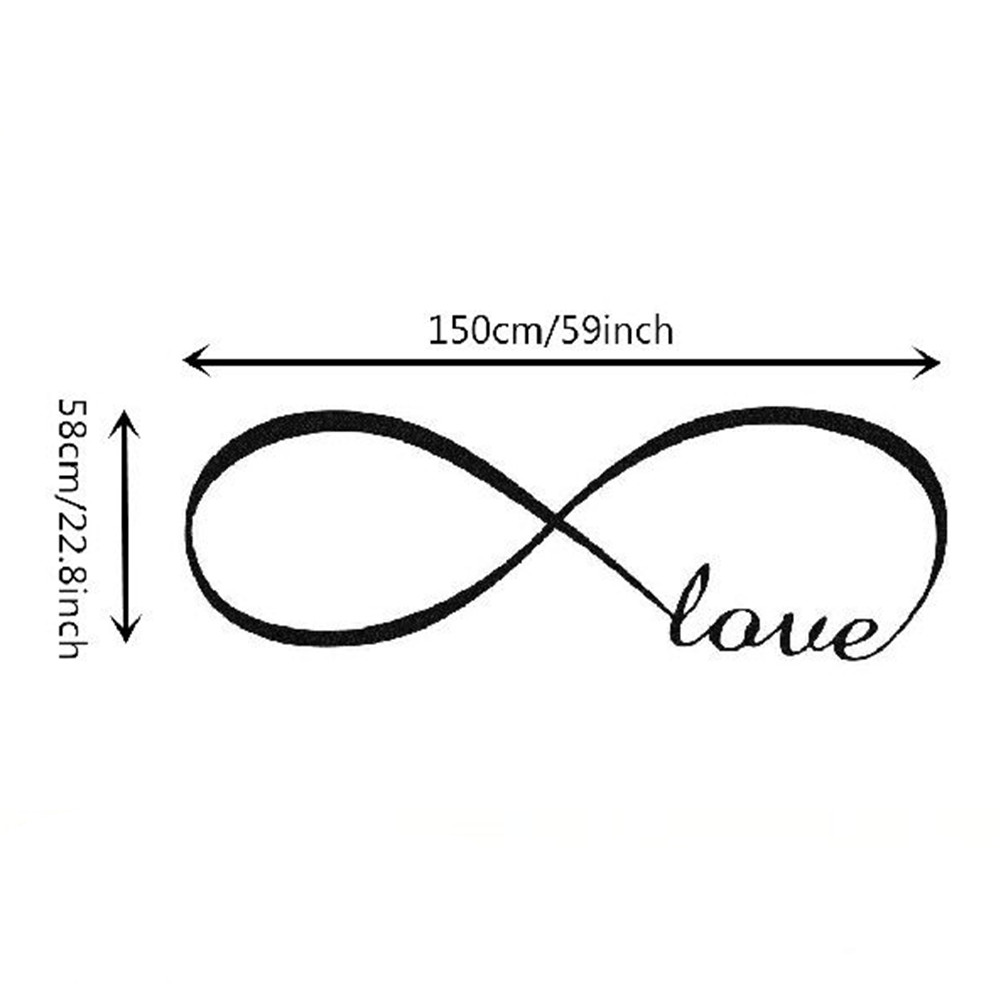 LOVE Infinity Wall Decal Wedding Room Lettering Word Removable Bedroom