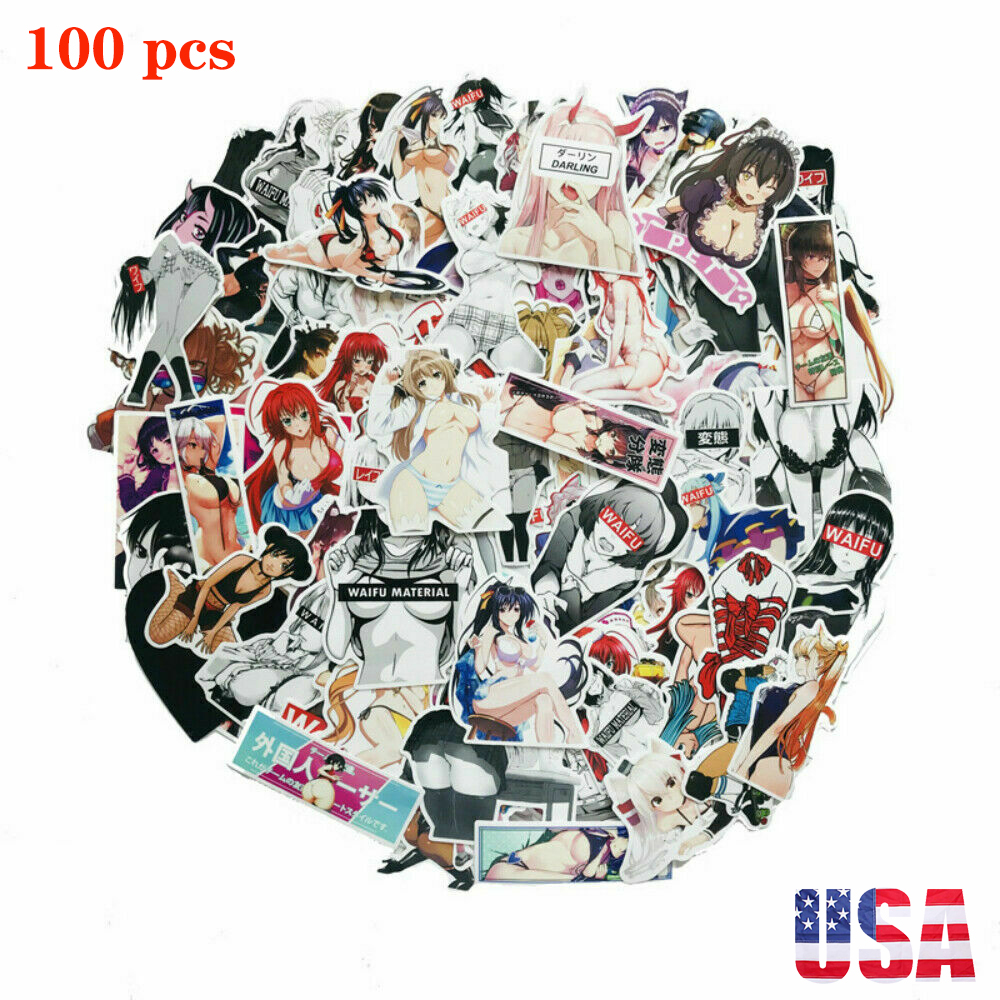 100pcs anime glorious waifu sticker pack adult
