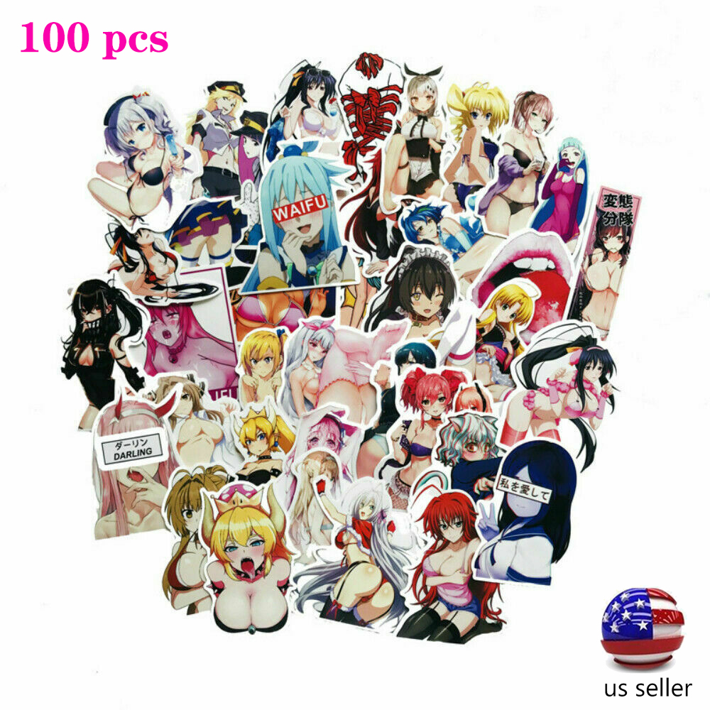 Details about   100PCS Anime Bunny Girl Stickers Pack For Laptop Fridge Luggage Bike DIY Decals 