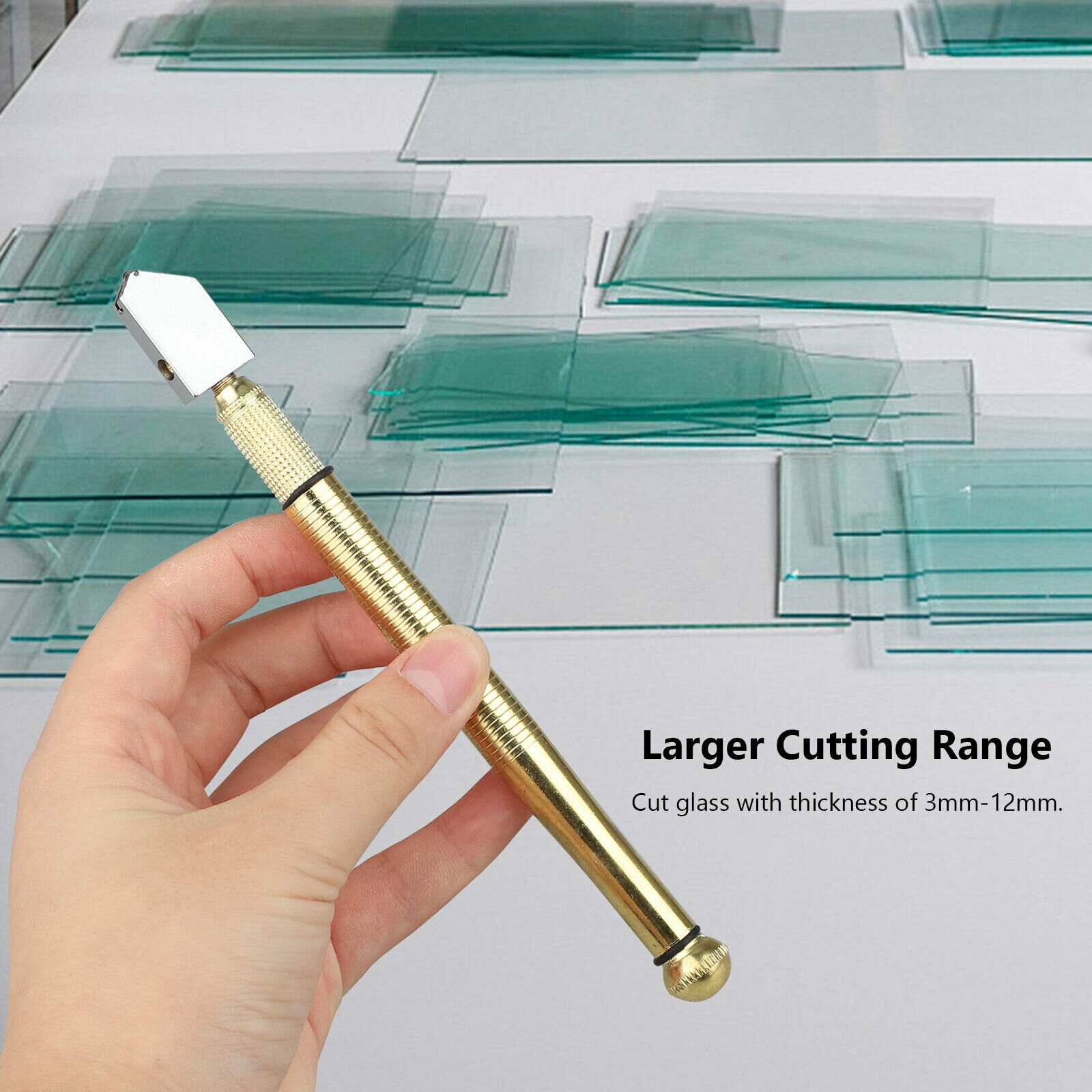 1/2/4pc Professional Diamond Tip Glass Cutter Steel Blade Precision Cutting  Tool