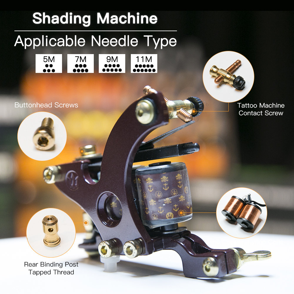 Tattoo Kit 2 Machine Gun Color ink Tip Power Supply Set ...