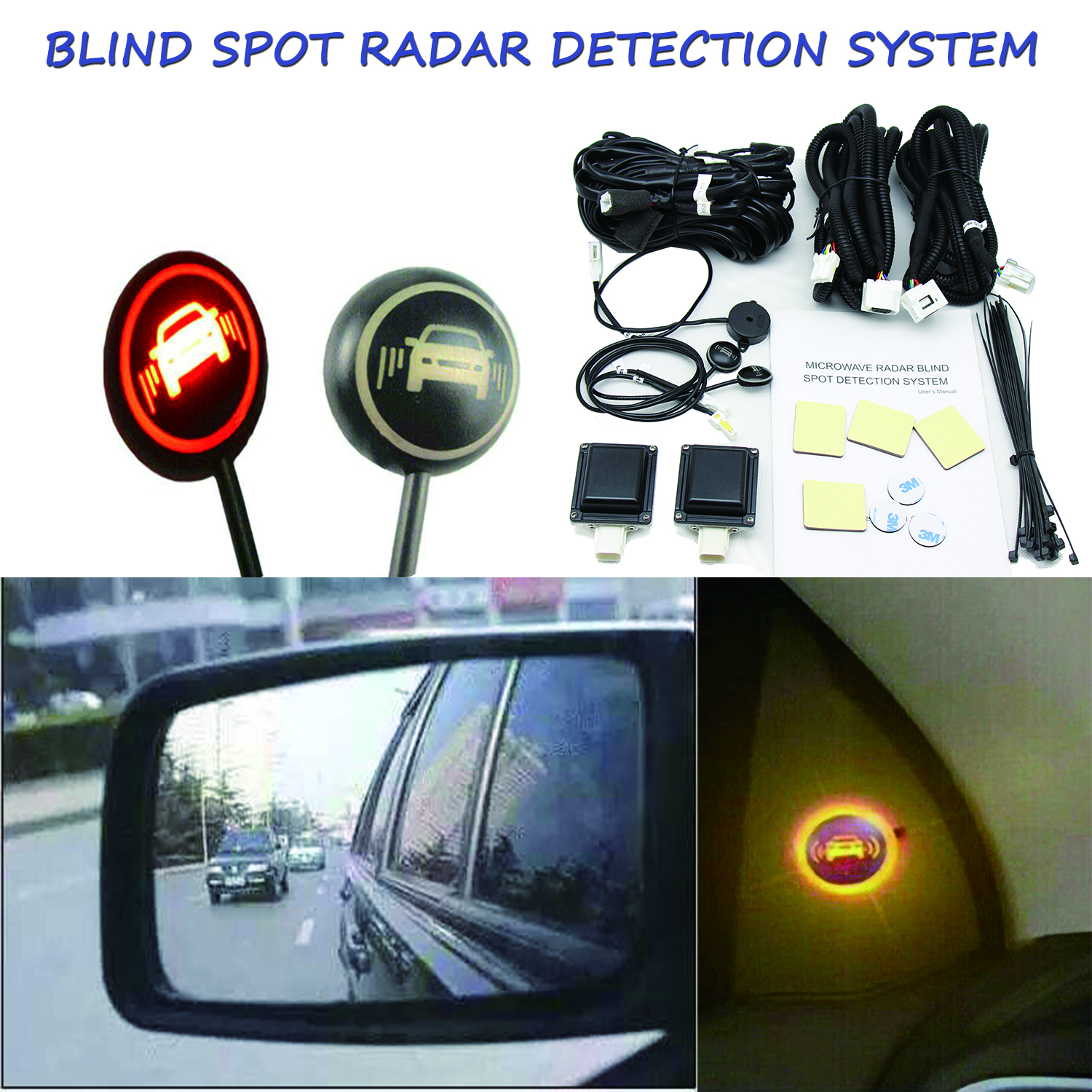 Car Blind Spot Radar Detection Microwave Cross Traffic Alert System