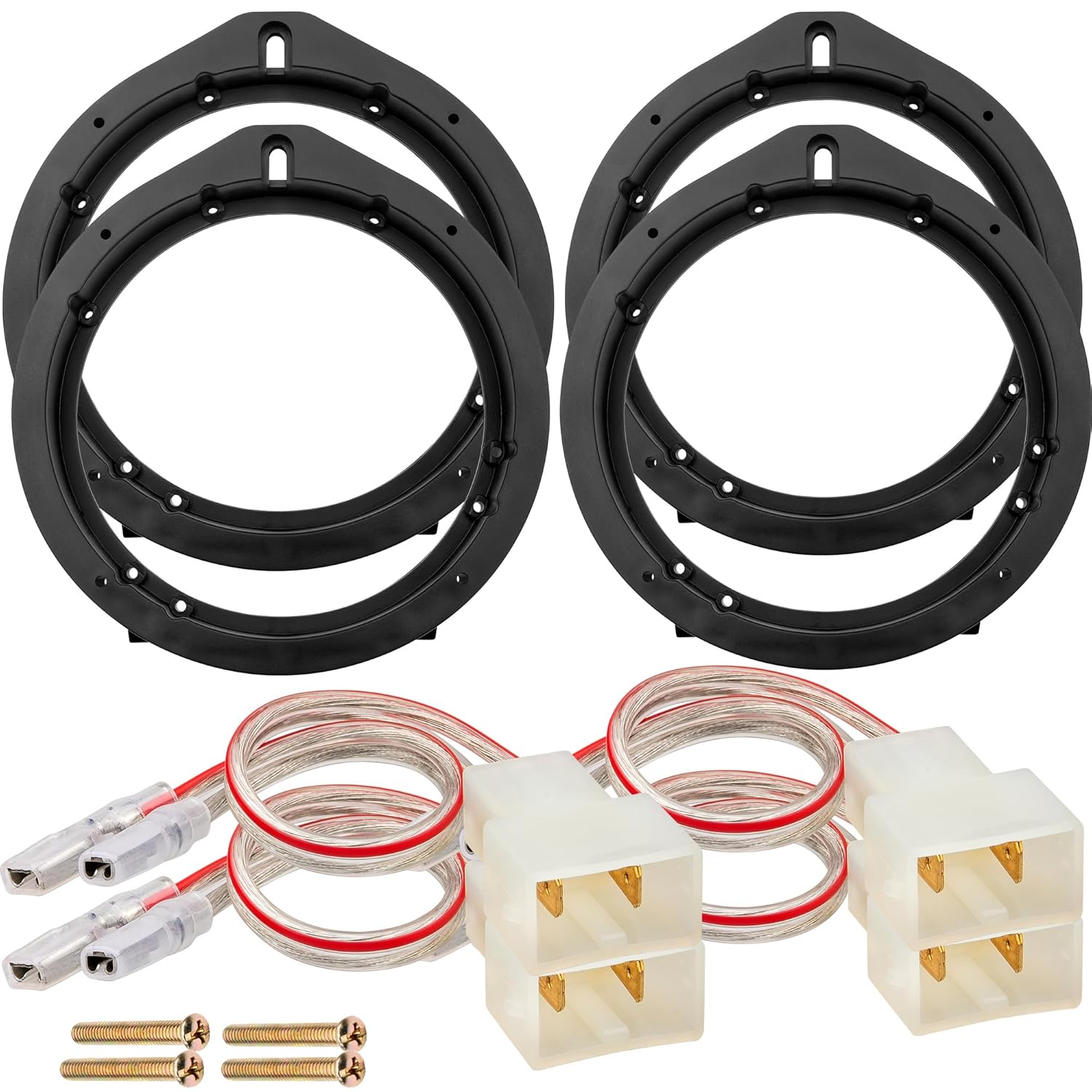 Door Speaker Mounting Plates Adapter + Wire Harness For 2006-2013 Honda ...
