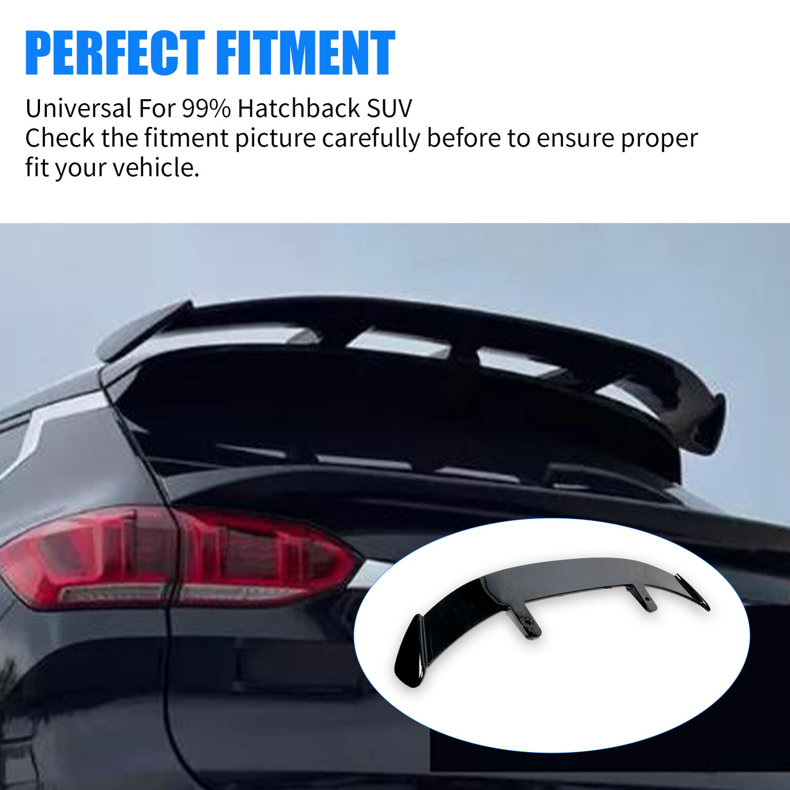 SUPER-HYPRESS GT Wing Spoiler 43.3 Adjustable Universal Lightweight Aluminum Car Rear Spoiler