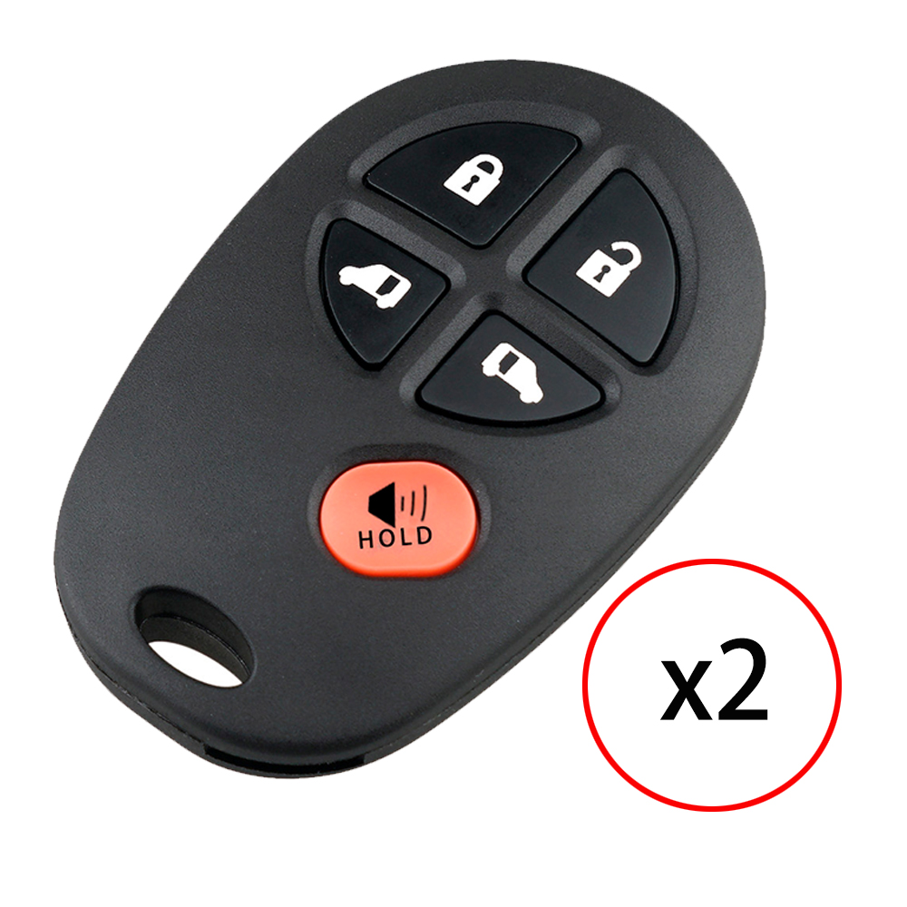 2PC Remote Entry Key Fob For Toyota Sienna 2009 2010 2011 2012 2013