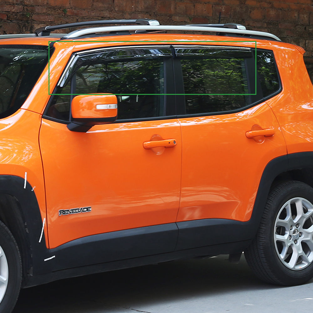 Fit 2014 2018 Jeep Renegade Smoked Window Visors Sun Rain Wind Guard