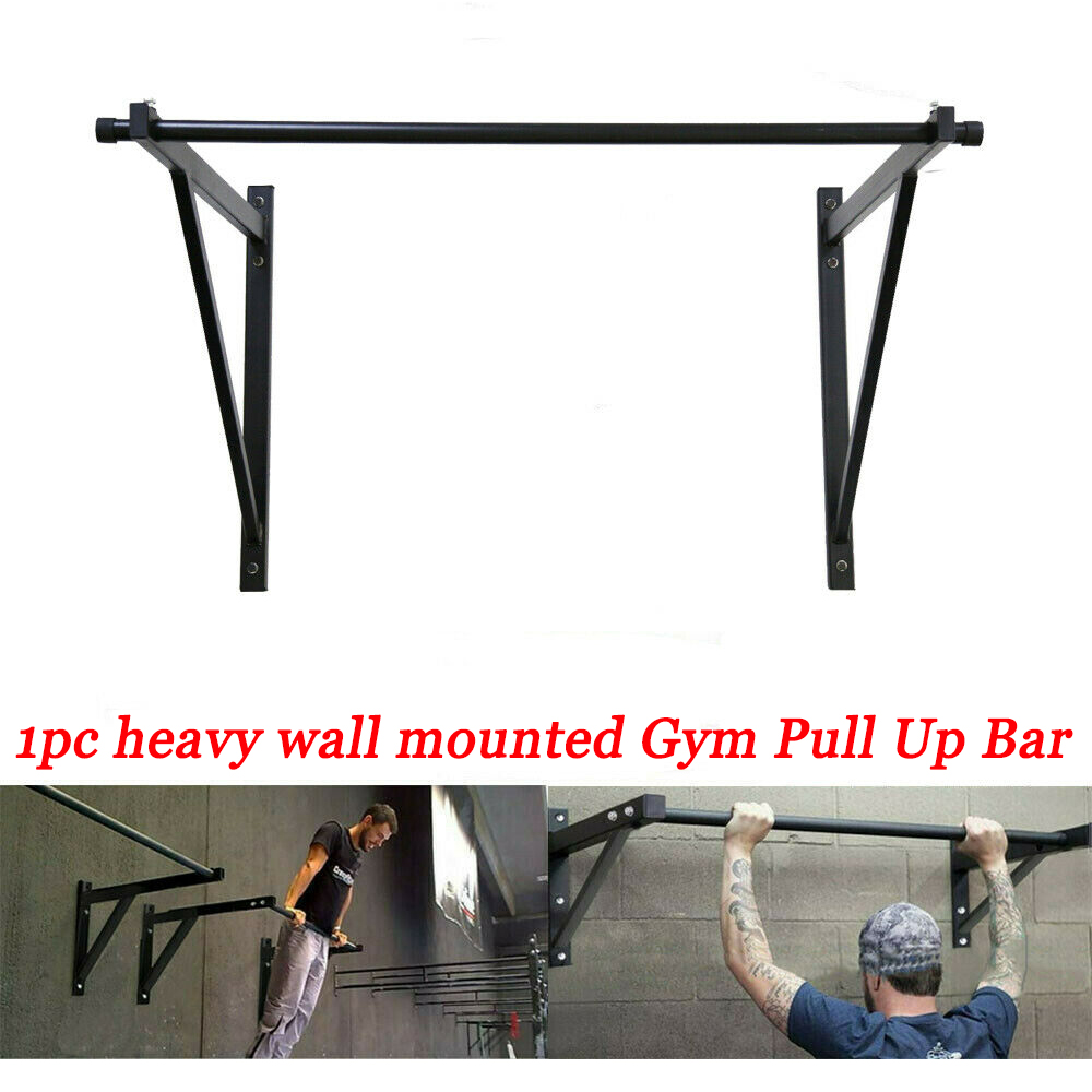 Details about  / Wall Mounted Pull Up Bar Heavy Duty Chin Gym Workout Training Fitness Pro Mount