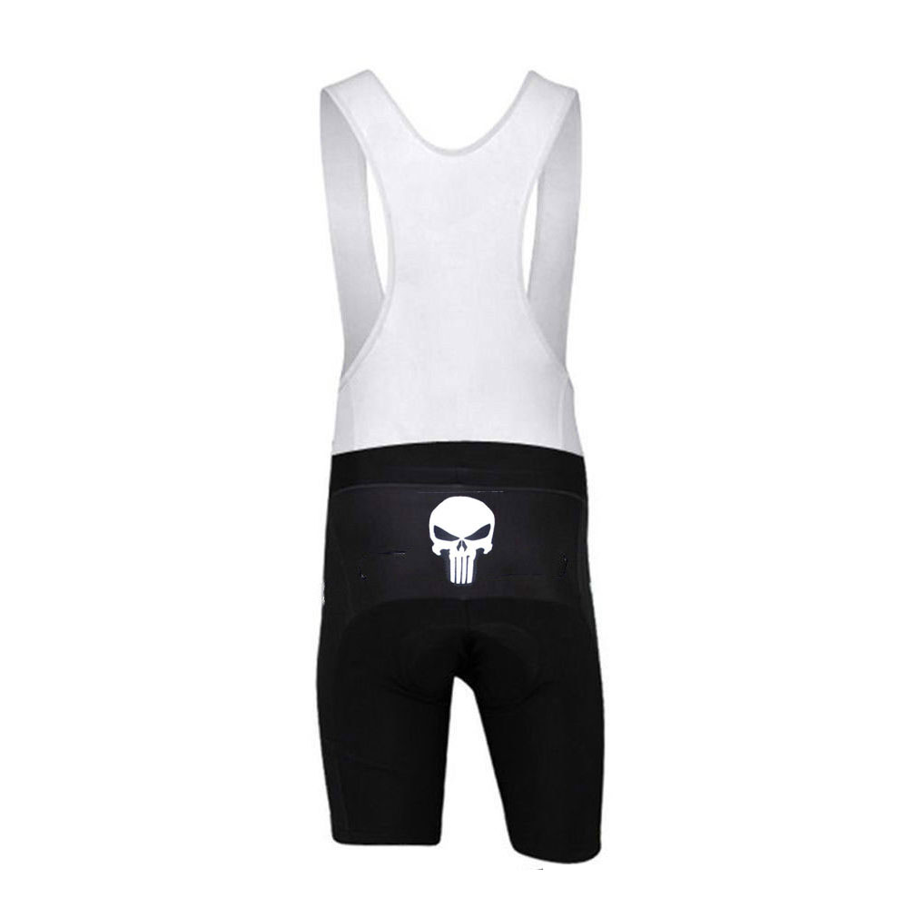 Punisher Men/'s Cycling Spandex Bib Shorts Padded Bicycle Bike Bib Shorts Coolmax