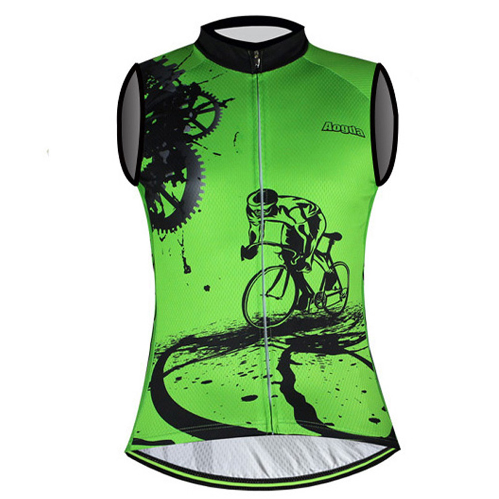 Men's Sleeveless Cycling Jersey Top Reflective Bicycle Bike Cycle Vest