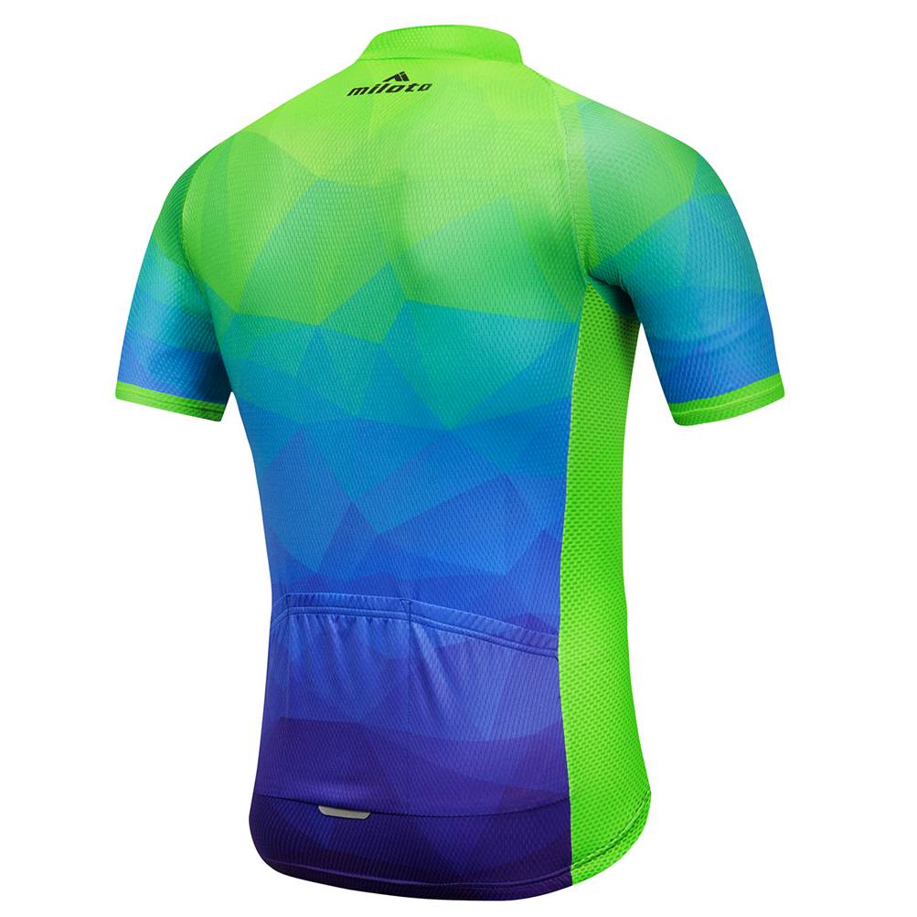 Men/'s Reflective Cycling Jersey Top Short Sleeve Bike Bicycle Coolmax Shirt