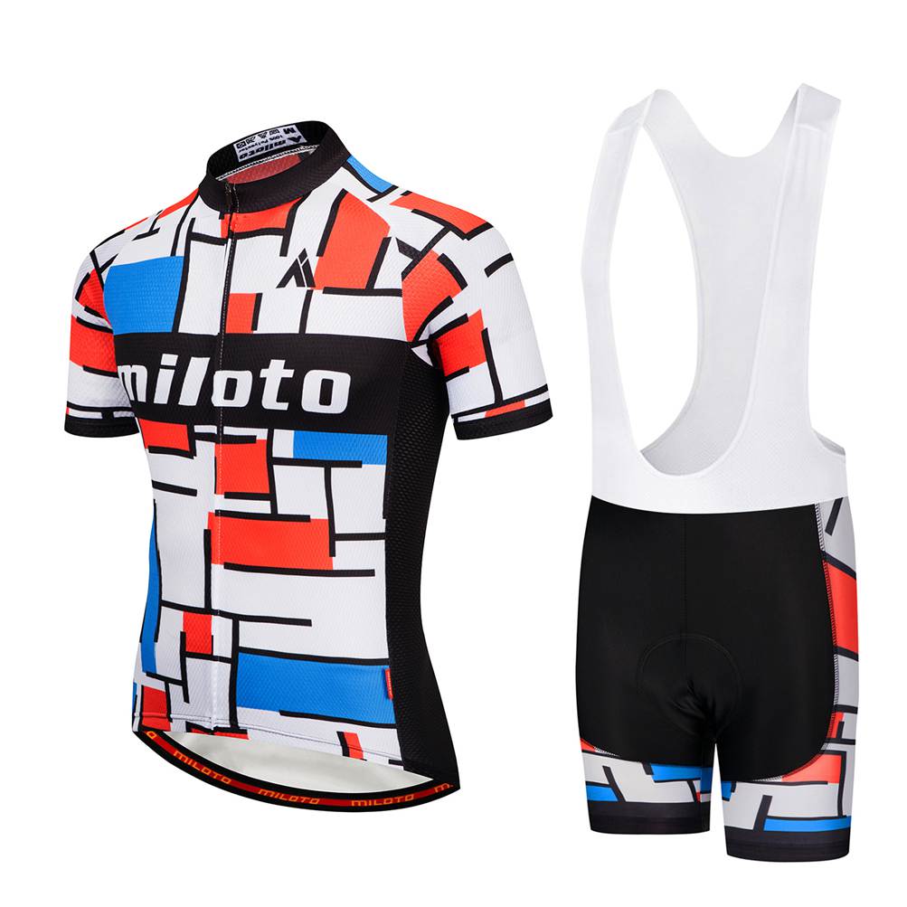 Men/'s Cycling Bib Kit Reflective Green Bike Jersey Padded Bib Shorts Coolmax Set