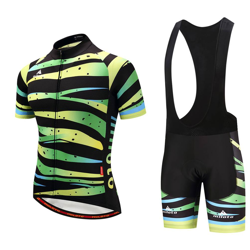 2020 Miloto Men/'s Cycling Short Set Bike Cycle Jersey /& Padded Shorts Kit S-5XL