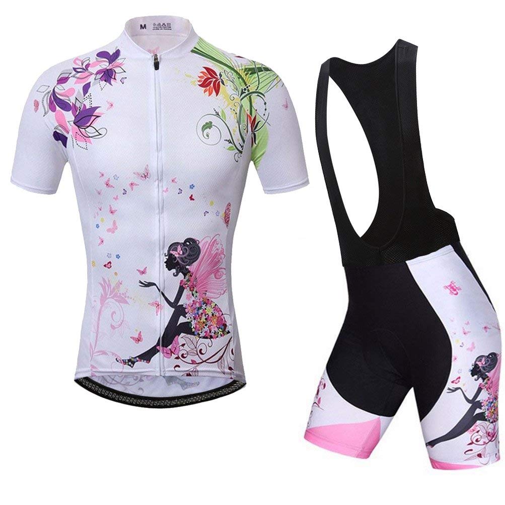 Men/'s Cycling Bib Set Long Sleeve Cycle Jersey and Padded Bib Pants Knickers Kit