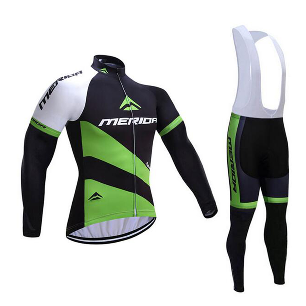 Men/'s Cycling Clothing Kit Reflective Long Sleeve Cycle Jersey /& Bib Tights Set
