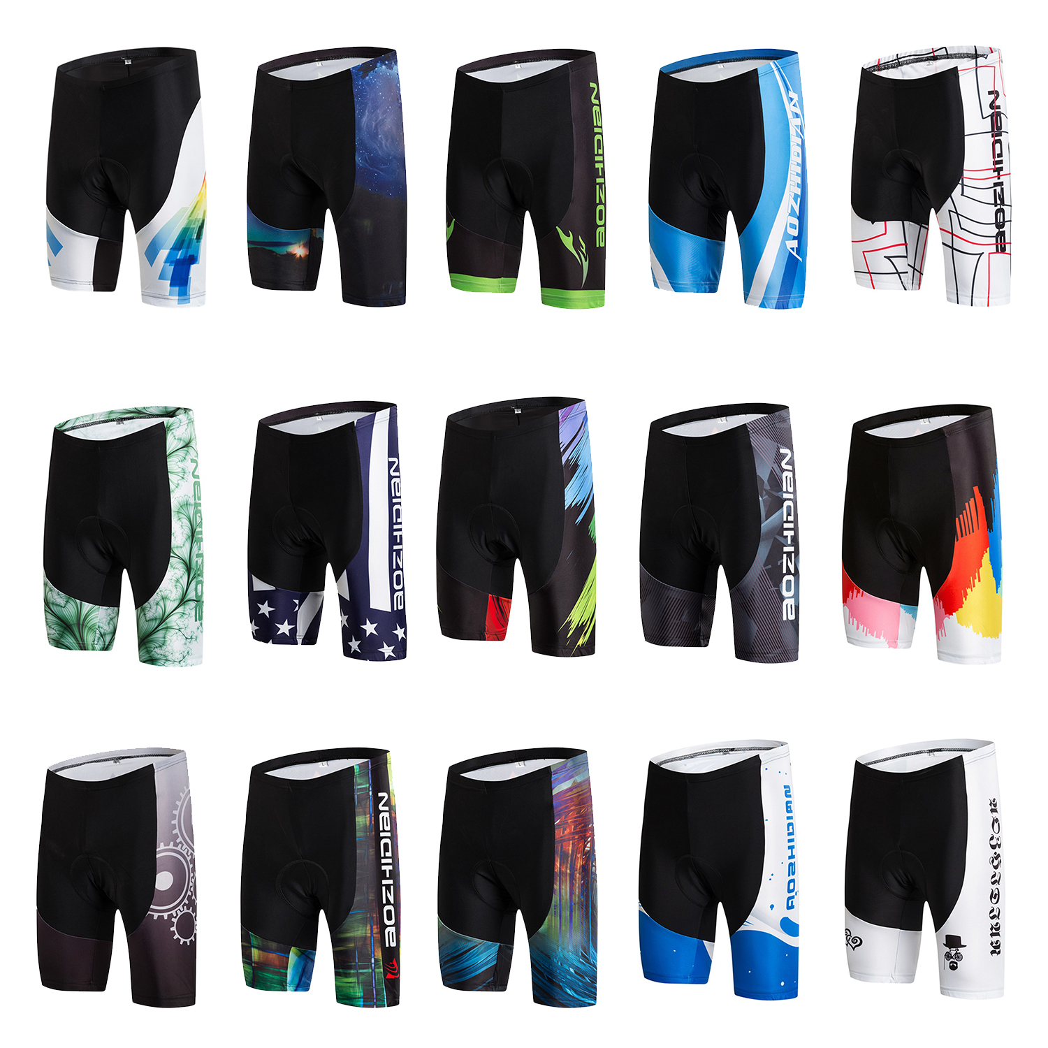 Spandex Cycling Biking Shorts for Men Padded MTB Bike Bicycle Knickers ...