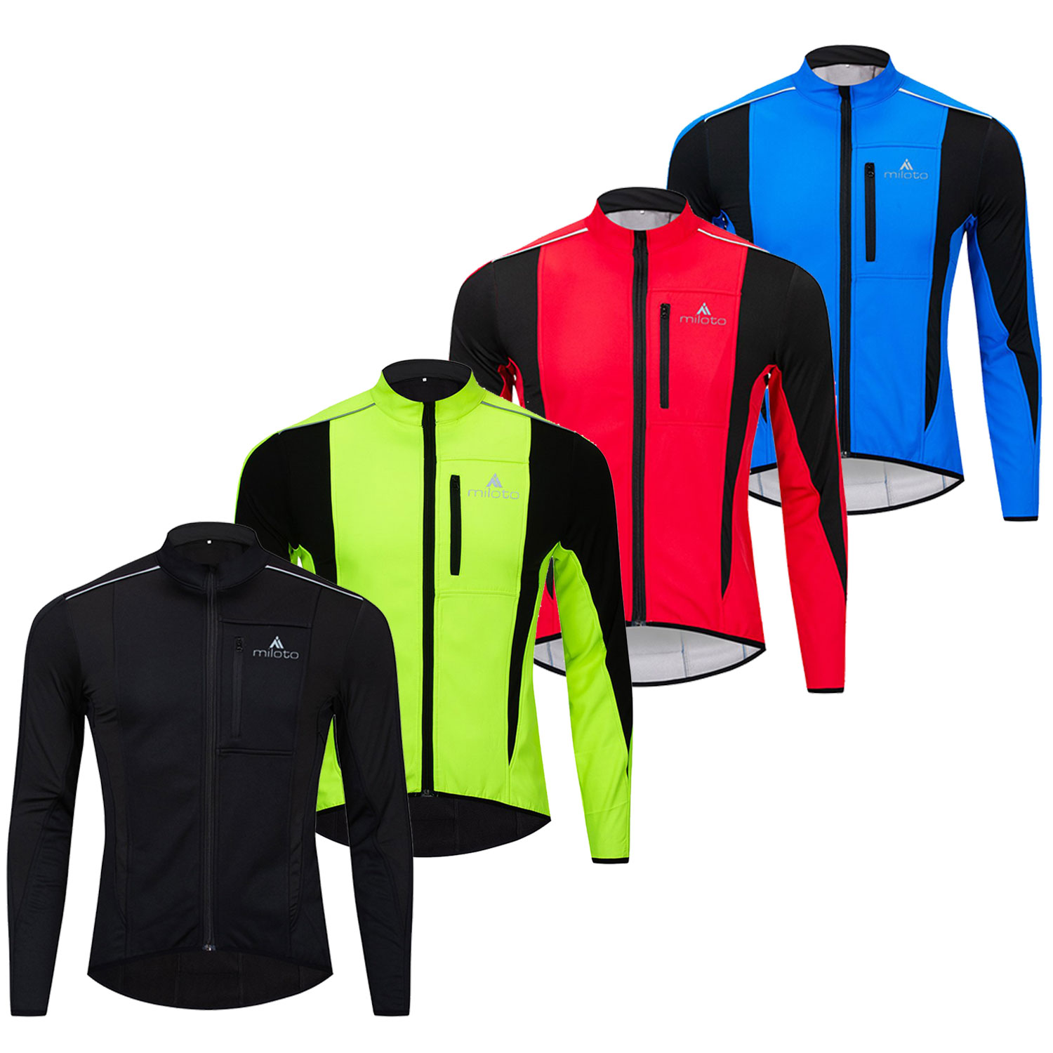 Miloto Winter Cycling Jacket Women/'s Men/'s Reflective Bike Cycle Jersey Top