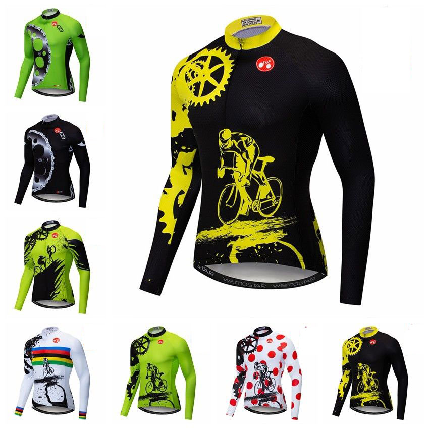 Men's Cycling Long Sleeve Jersey MTB Bike Bicycle Cycle Shirts Tops