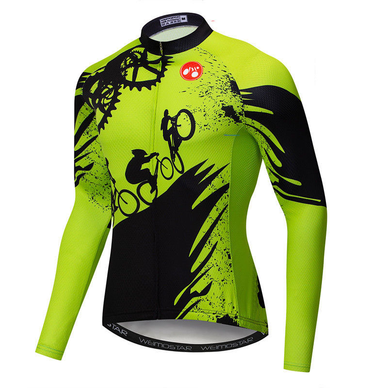 Men's Cycling Long Sleeve Jersey MTB Bike Bicycle Cycle Shirts Tops