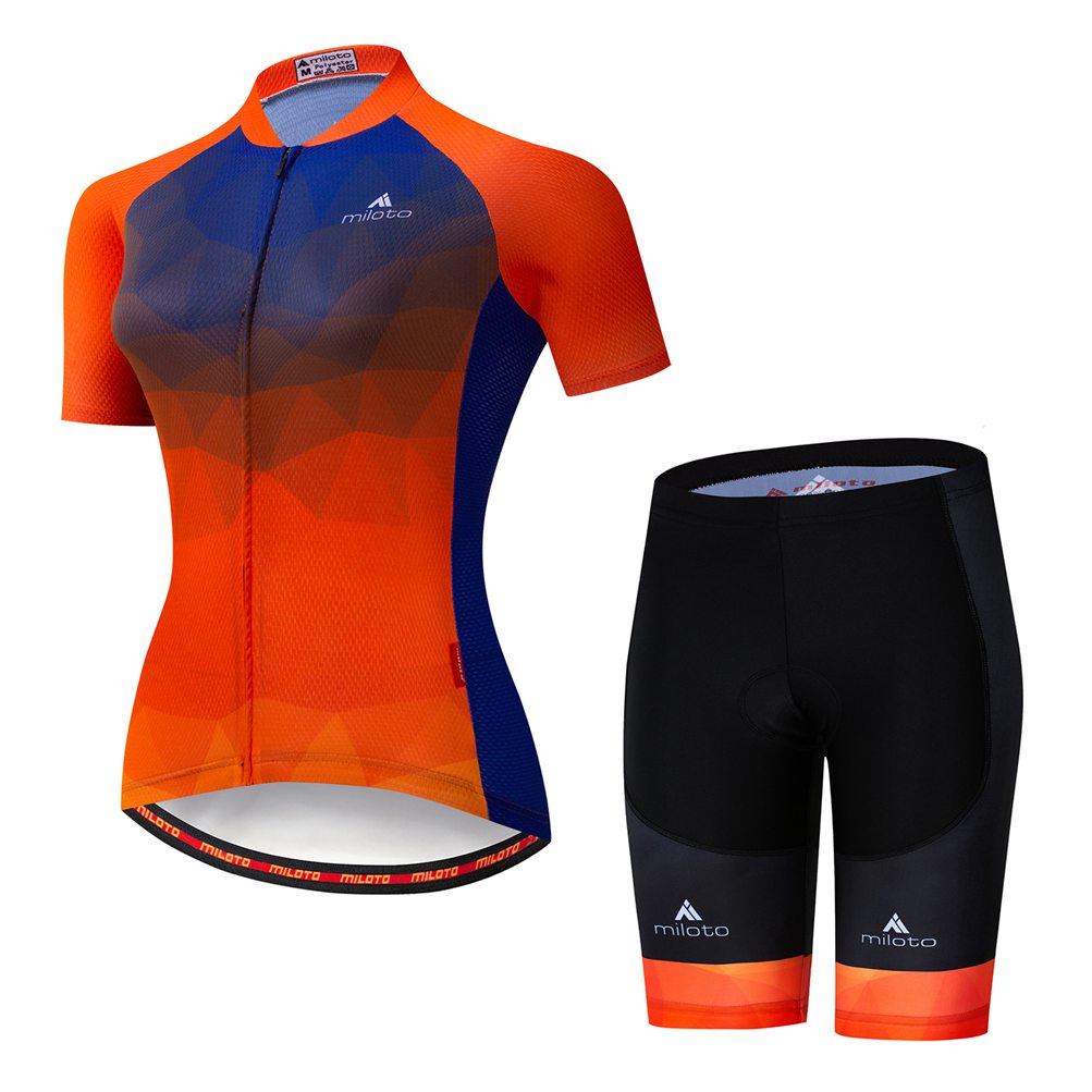 Miloto Women's Cycling Bib Kit Reflective Bike Jersey and Miloto Women's Cycling Bib Kit Reflective Bike Jersey and