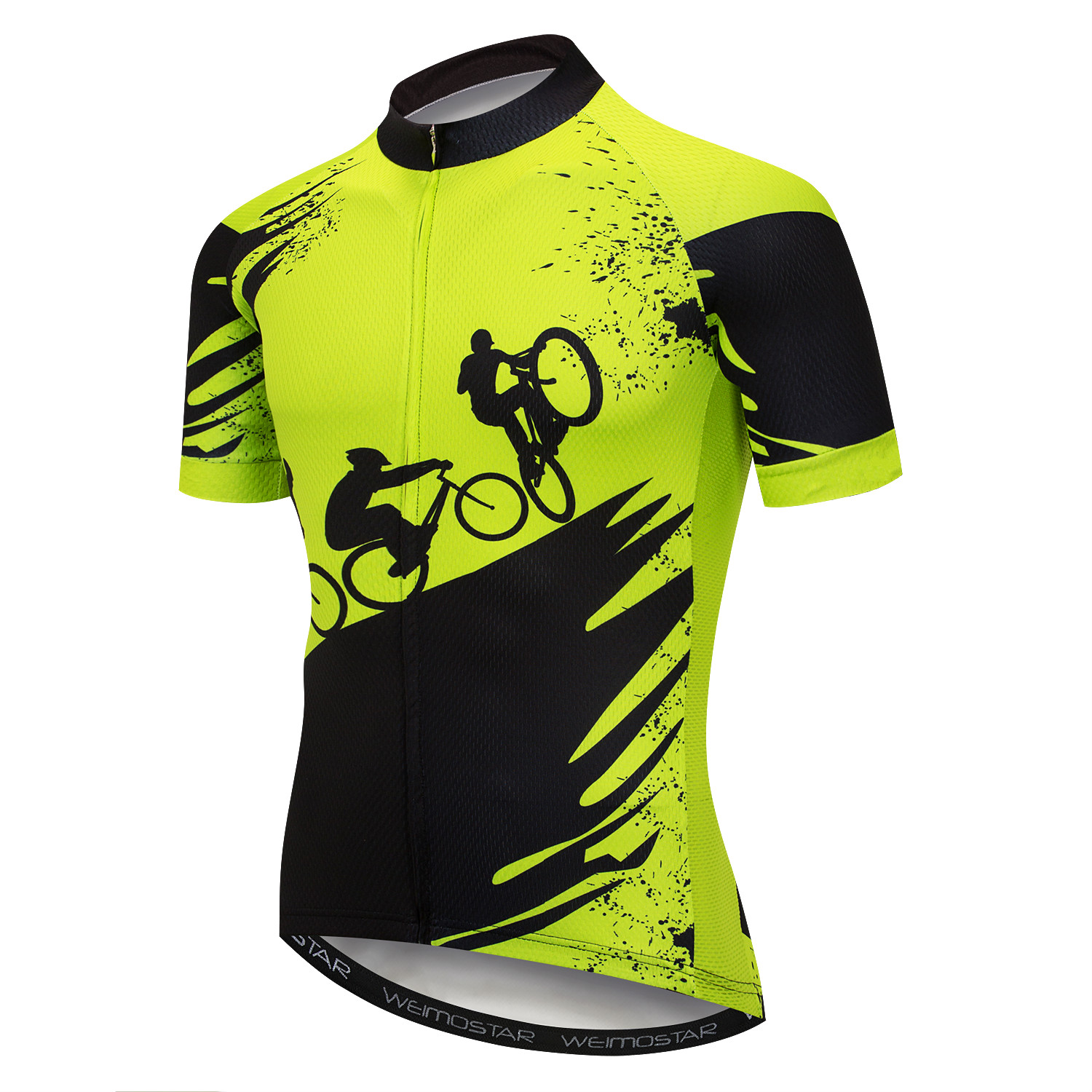 Men's Reflective Cycling Jersey Top Short Sleeve Bike Bicycle Coolmax ...