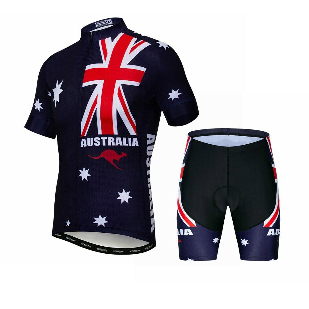 2020 Men's Cycling Team Kit Short Sleeve Cycle Jersey and Shorts Paded
