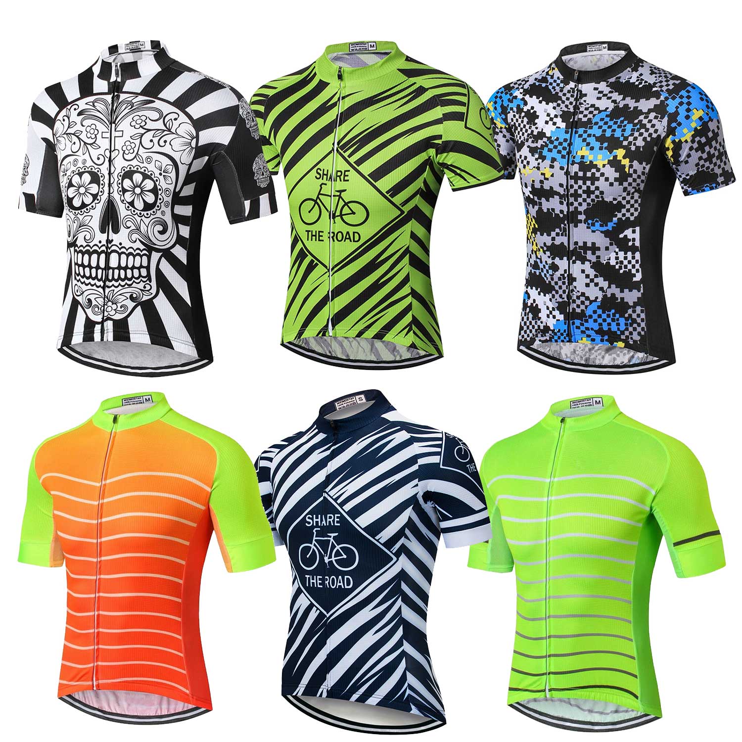 Men‘s Cycling Short Sleeve Jersey Cycle Clothing Bike MTB Jersey Top S-5XL