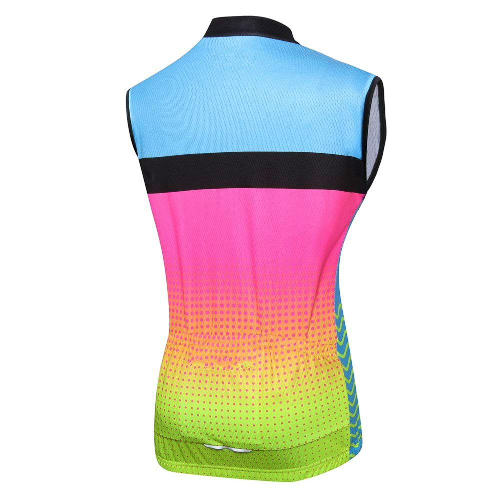 Women's Reflective Cycling Vest Shirt Ladies Sleeveless Cycling Jersey