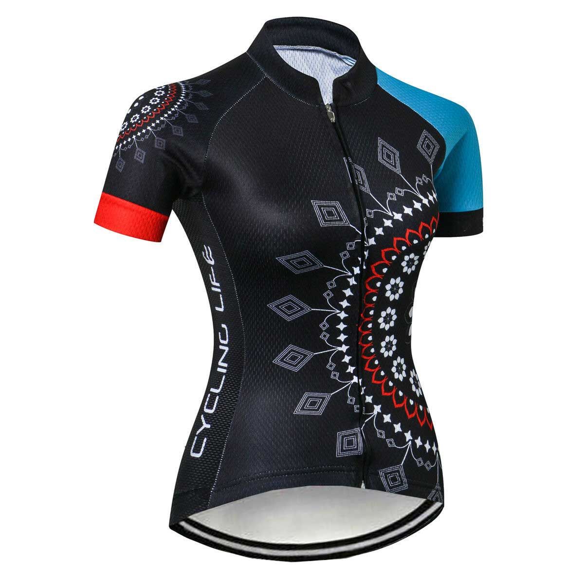 Ladies Short Sleeve Cycle Jersey Reflective Women's Cycling Clothes Jersey  Shirt