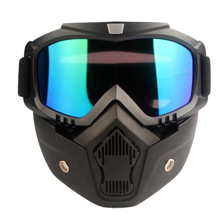 Motorcycle Cycling Face Mask Goggles Detachable Motocross Dirt Bike Ski Eyewear 