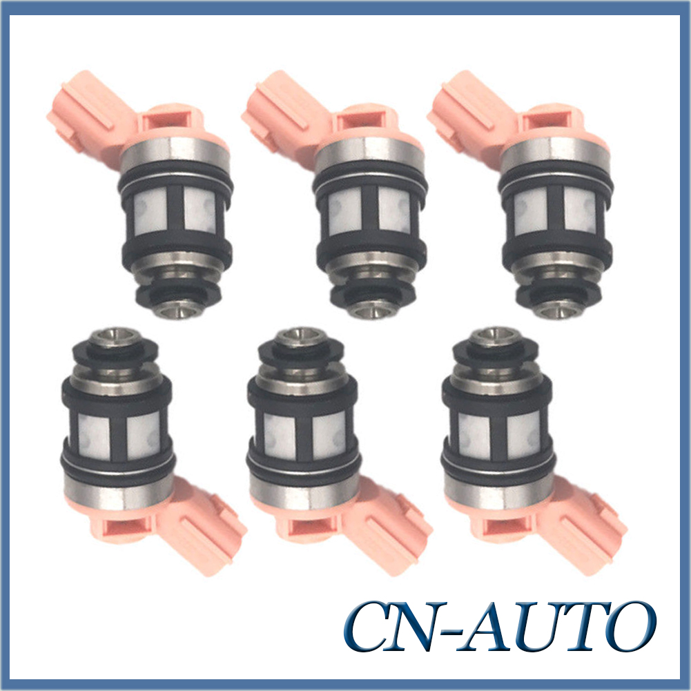 6Pcs Fuel Injectors For Nissan Navara D21 D22 3.0L VG30E Pathfinder 3
