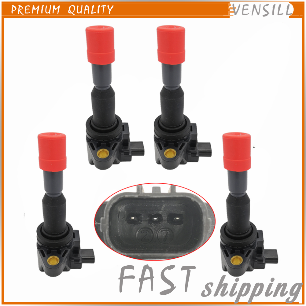 Set of 4X Ignition Coils UF581 For Honda Airwave Jazz 1.5L 0209 30520