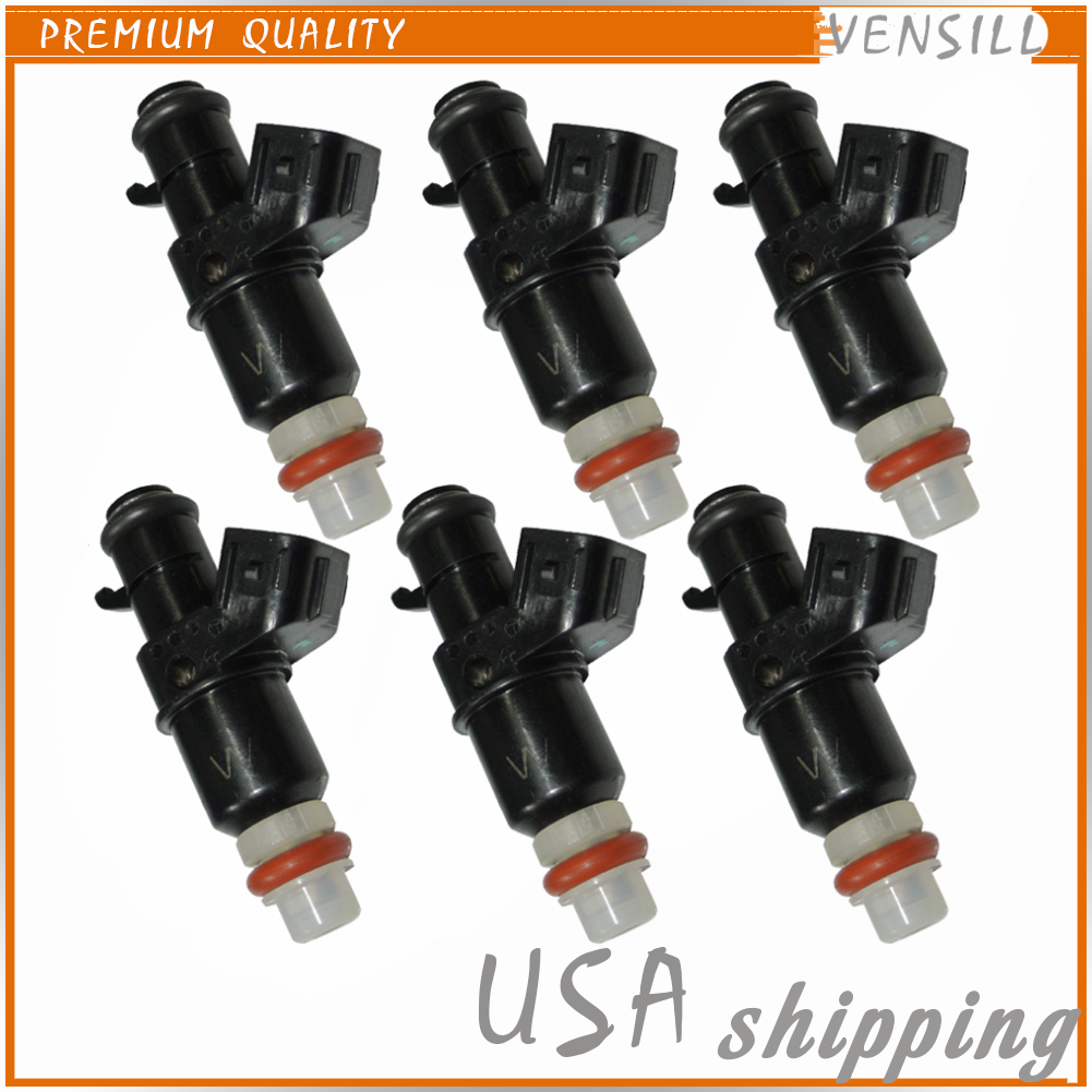 6X 16450-RCA-A01 Fuel Injector For Honda Acura MDX TL Honda Accord ...